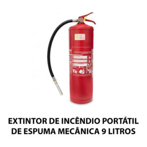 EXTINTOR DE INCÊNDIO PORTÁTIL DE ESPUMA MECÂNICA 9 LITROS